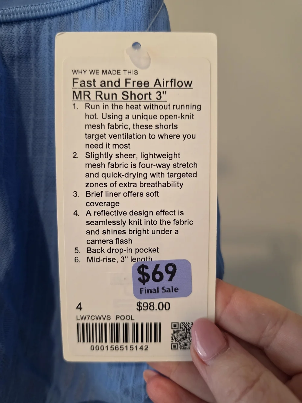 Lululemon Fast and Free Airflow Mid-Rise Running NWT